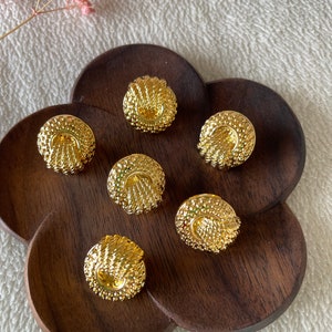 6, botones metálicos de color dorado, elección de 5 tamaños, botones de  metal dorado, botones metálicos para camisas, botones de chaqueta dorada, botones  dorados -  México
