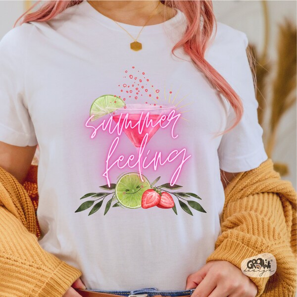 Sommer Shirt STRAWBERRY DAIQUIRI summer feeling T-Shirt Damen