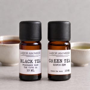 Black Tea & Green Tea Fragrance Base Set 2x10 ml - Tea Accords for Perfumery | Perfume Making Kit for DIY Perfumery