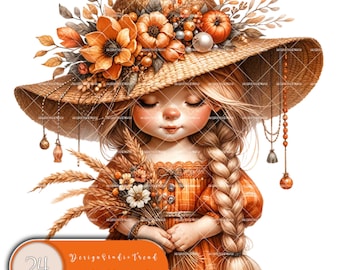 Autumn Gnome Clipart: 24 Whimsical Fantasy Designs (Digital Download)