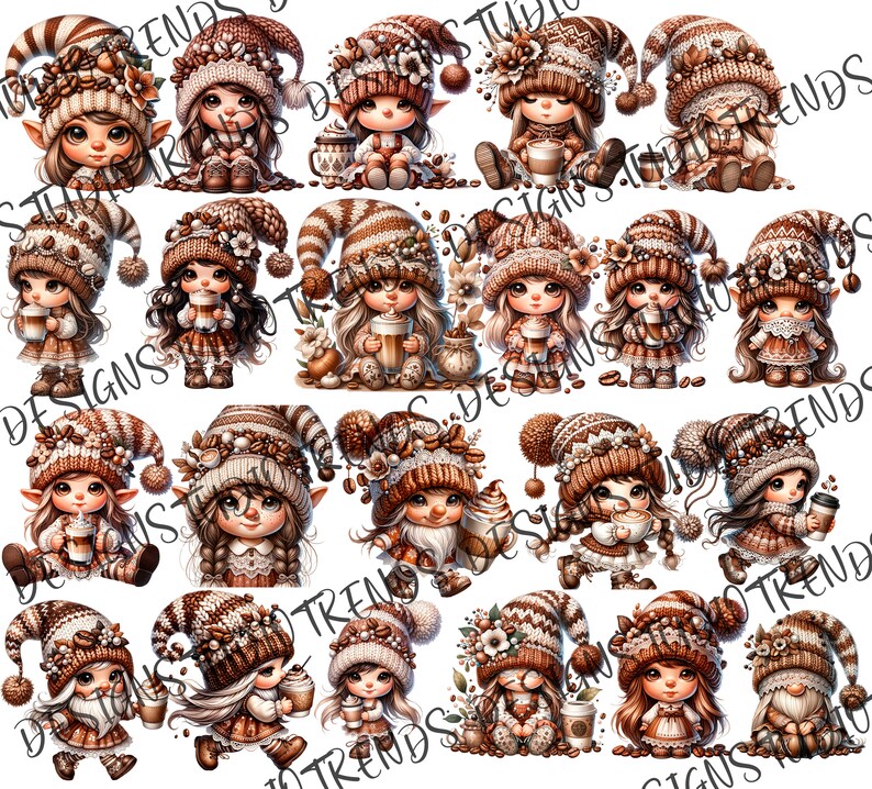 Kaffetomtar Clipart: Vår PNG-paket (Kommersiellt bruk) bild 3