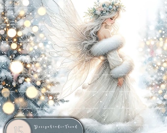 Winter Fairy Bokeh Art Prints: Enchanted Fantasy Decor (Digital Download)