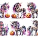 Skeleton Unicorn Clipart: 10 Halloween PNG Images (commercial Use) - Etsy