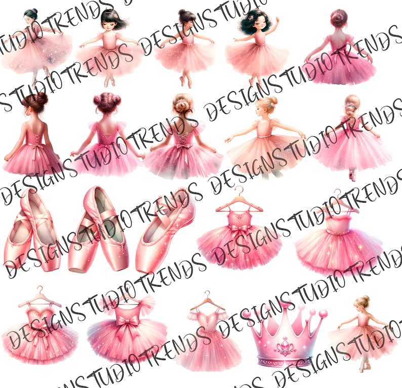Watercolor Ballerina Clipart: Swan Lake Graphics (40 PNG, Commercial ...