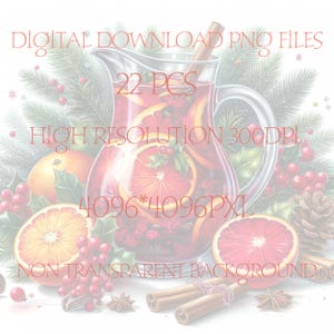 Christmas Cocktail Clipart: Holiday Drink Illustrations (co…