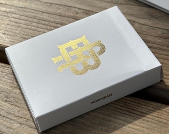 Luxury Gold Foil Monogram Playing Cards: Limited Edition Poker Kartendeck für Magier und Kartenspieler