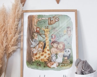 Hand-painted poster: "Wonderfully Made", Creation, DIN A3, suitable for children