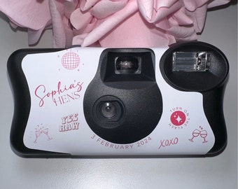 1x Custom Pink Kodak Camera Wrap Cover for Hens Party (Wrap only, No Cameras)