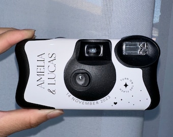 Wrap Only - 1x Custom B&W Kodak Camera Wrap Cover for Engagement Party (No Cameras)