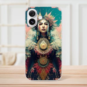 「バルカニア」iPhone アートケース、AI 生成のバルカン風デザイン、耐久性のある柔軟なケース、彼女へのユニークなギフトアイデア