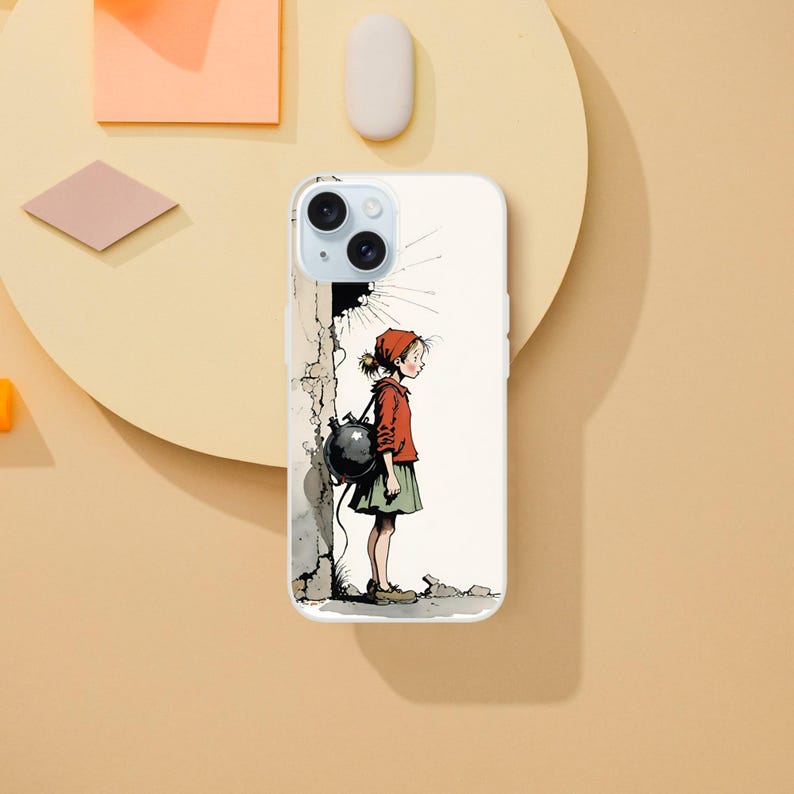 phone case with The little bombshell hood design, phonecase, Iphone 16 pro max case, attractive iphone case, iphone16, iphone 15,