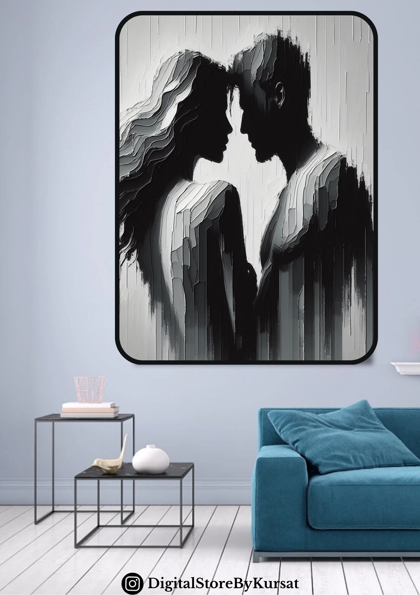 Eternal Love Figure Abstract Wall Art IV