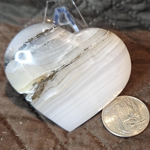 Pink Mangano Calcite Heart (UV Reactive)
