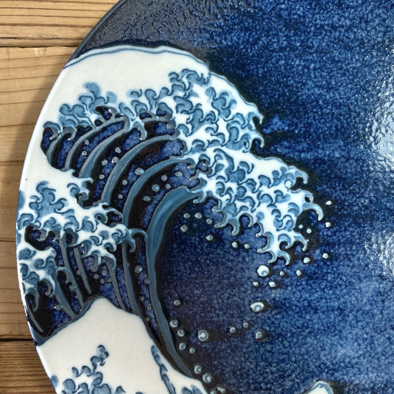 Japanese Tableware Wave Pattern Japanese the Great Wave off Kanagawa Dinner Plate Blue - Etsy