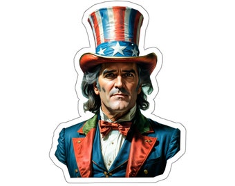 Patriotiska Uncle Sam-klistermärken för böcker Klistermärken för laptop Klistermärken för anpassning Klistermärken för vattenflaskor Klistermärken för Kindles