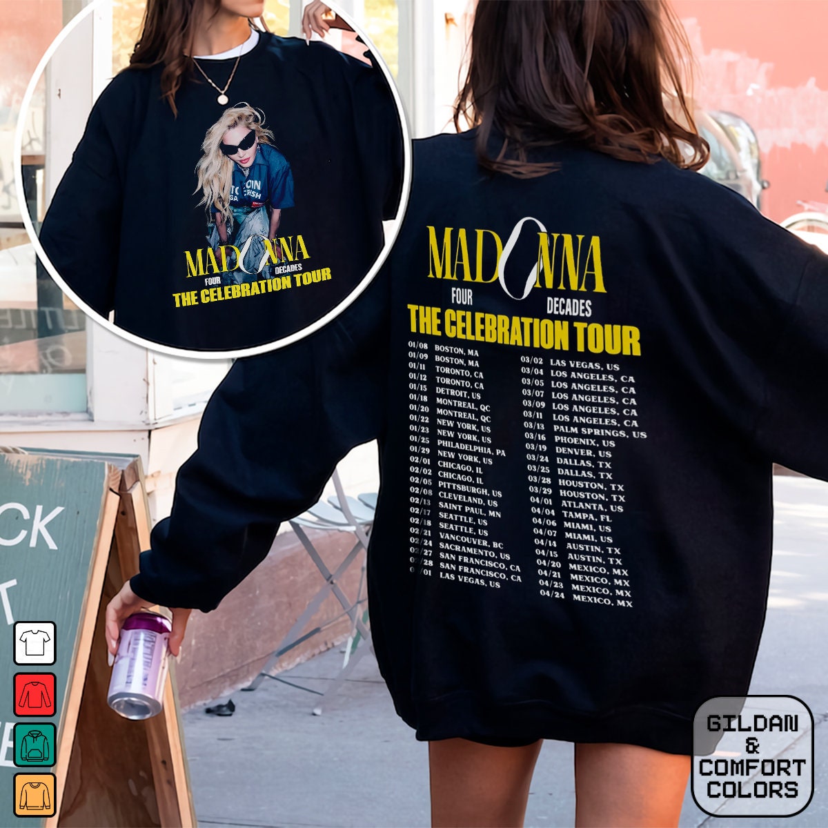 Madonna The Celebration Tour 2024 T-Shirt, Madonna Shirt Fan Gifts Sweatshirt