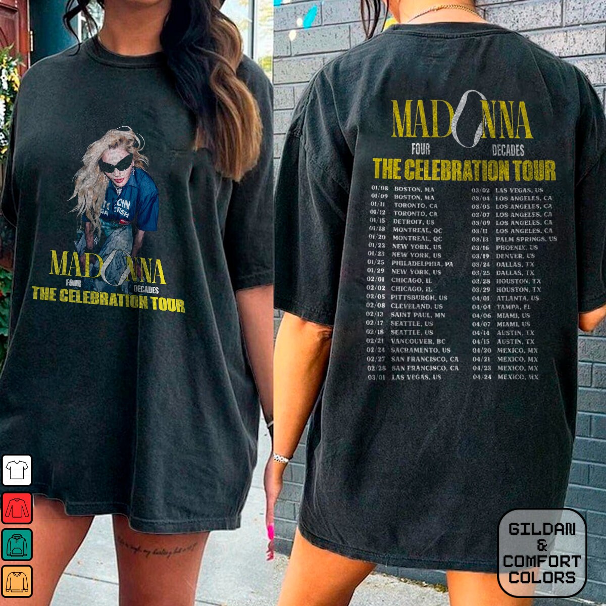 Madonna The Celebration Tour 2024 T-Shirt, Madonna Shirt Fan Gifts Sweatshirt
