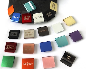 Clip para sombrero de aluminio en blanco, accesorio de grabado láser personalizado