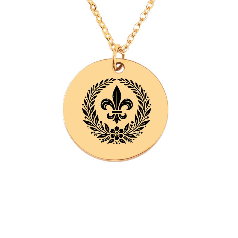 Fleur De Lis Stamp Necklace main image 0