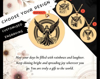 Custom Engraved Goddess Iris Necklace • Greek Mythology Charm