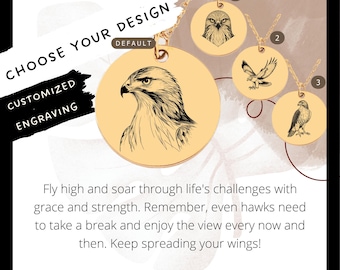 Halskette mit Gravur für Falke • Edelstahl-Anhänger