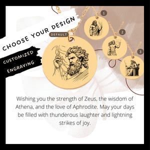 Colar Zeus personalizado • Pingente de moeda Zeus • Presente para amantes da mitologia grega • Pingente Zeus • Colar de moeda Zeus •