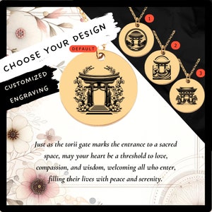 Custom Torii Gate Necklace • Torii Gate Coin Charm • Torii  Gate Lover Gift• Torii Gate Pendant• Torii Gate Coin Necklace•