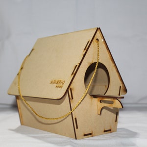 SiRtERiQ Bird House Handcrafted Wooden  for Garden Delight