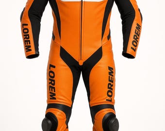 Handmade Leather Motorcycle Racing Suit, Custom Fit, Professional Racing Gear