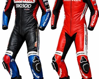Custom Leather Motorcycle Racing Suit | One-Piece Biker Track Gear