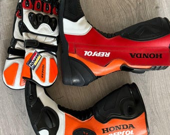 Racing Motorcycle Boots CE Approved Leather | Professional Biker Riding Boots | Track & Street Protective Gear