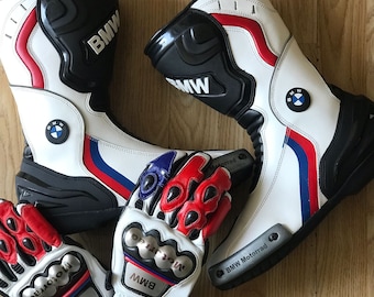 Made to Order Motorcycle Racing Boots and Gloves – Cowhide Leather Riding Gear
