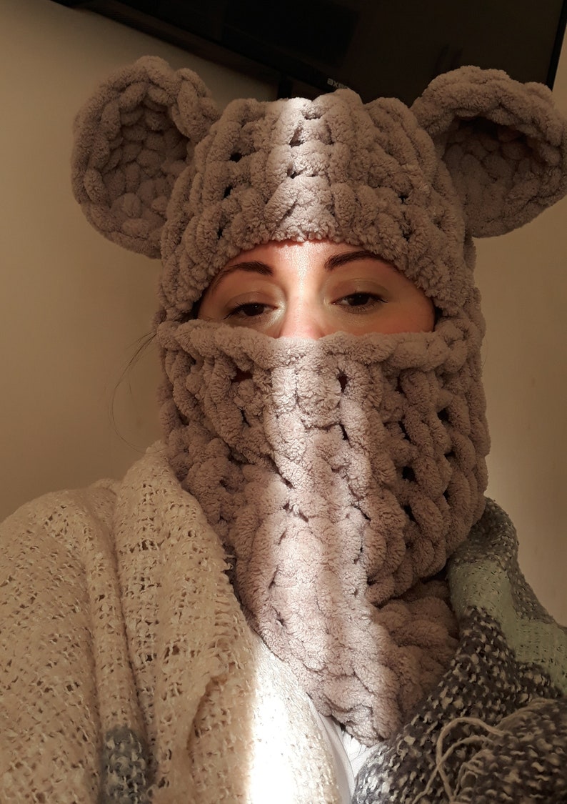 Bear Ear Balaclava Balaclava Hat Ski Holiday Winter Season Balaclava