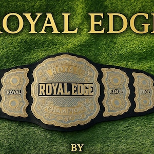 Handmade Royal Edge Champion Wrestling Belt: Leather Display Belt