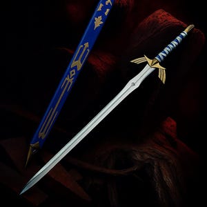 Handmade Steel Fantasy Sword: Leather Scabbard, Cosplay Display