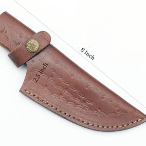 Handmade Saddle Leather Vertical Knife Sheath: Belt Loop