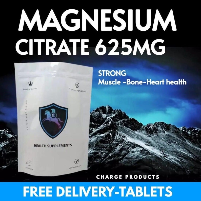 Magnesium Citrate Tablets 625mg Pills High Strength Health Supplement