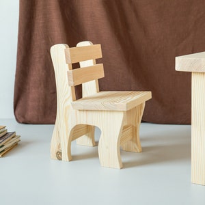 Kids table and chairs, Montessori furniture, Minimalist furniture for kids, Table and chair set for toddler, Wood table & chair for toddler image 4