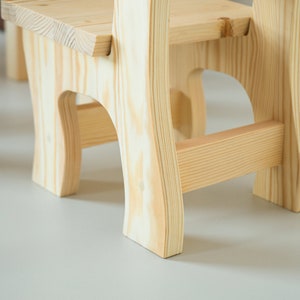 Kids table and chairs, Montessori furniture, Minimalist furniture for kids, Table and chair set for toddler, Wood table & chair for toddler image 10