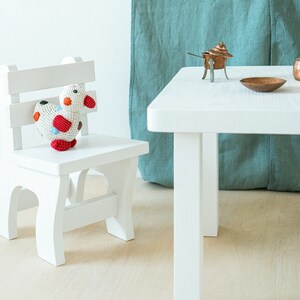 Ensemble de table et chaise Montessori, ensemble de table pour enfants avec chaise, table en bois pour enfants, ensemble de table en bois pour tout-petits, table d'enfants pour la récréation image 6
