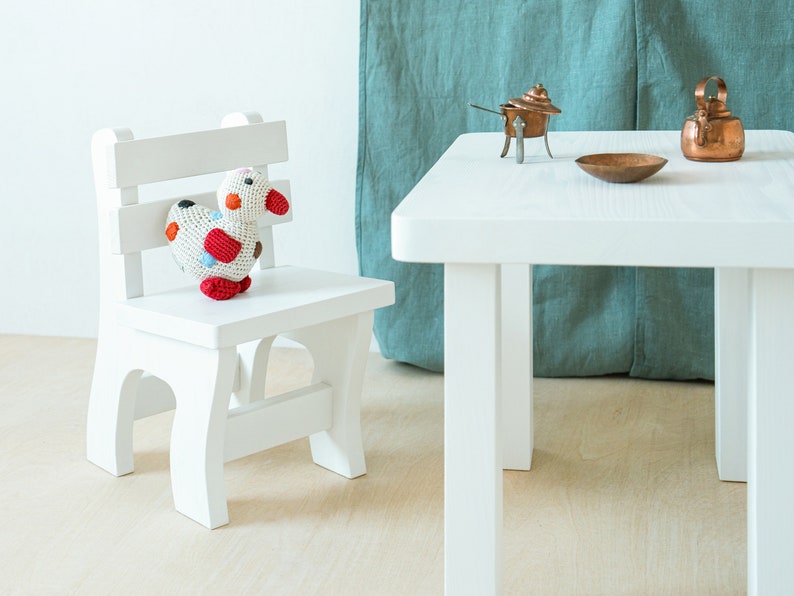 Ensemble de table et chaise Montessori, ensemble de table pour enfants avec chaise, table en bois pour enfants, ensemble de table en bois pour tout-petits, table d'enfants pour la récréation image 6