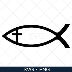 Christliches Design | Jesus Fisch geschnitten Datei | Christliche Fisch Clipart | Christlichen Fisch Png | SVG-Dateien für Cricut
