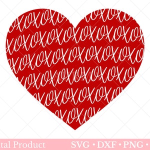XOXO svg, knuffels en kusjes svg, liefde svg, Valentine hart svg, gesneden bestand, Svg-bestanden voor de Cricut