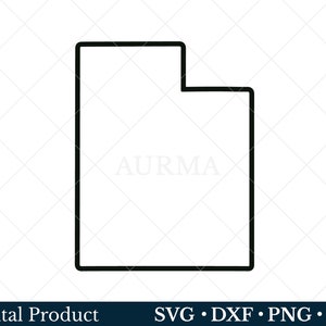 Utah State Svg, Utah Png, Outline Utah Map, Patriotic Svg, Cut File, US State Map, Svg files for Cricut