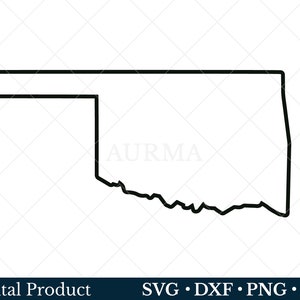 Svg de l'État de l'Oklahoma, Oklahoma Png, carte de l'Oklahoma contour, Svg patriotique, fichier coupé, carte de l'État des États-Unis, fichiers Svg pour Cricut