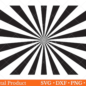 Sunburst SVG, Retro Sunbeam Pattern, Sun Rays SVG, Sunbeam SVG, Ray Stripes, SVG-bestanden voor de Cricut,