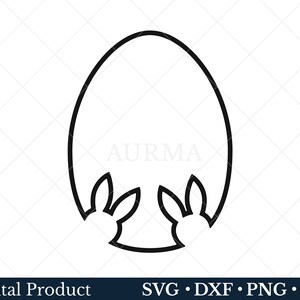 Easter Egg SVG, Easter egg PNG, Easter Bunny Ears, Cut file, SVG file for Cricut