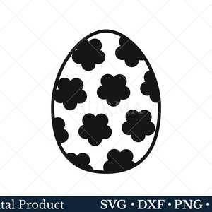Easter Egg SVG, Easter egg PNG, Outline Egg with Patterns, Cut file, SVG file for Cricut