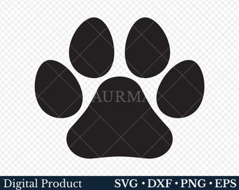 Paw Print SVG, Pet PNG, Dog Paw DXF, File for Cricut