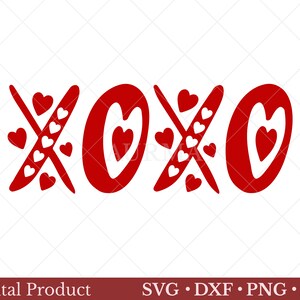 XOXO SVG, knuffels en kusjes SVG, liefde SVG, Valentijnsdag SVG, cut-bestand, SVG-bestanden voor Cricut